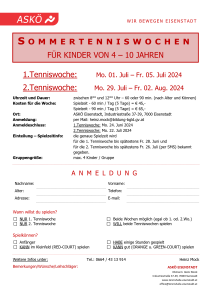 Sommertenniswochen 2024 